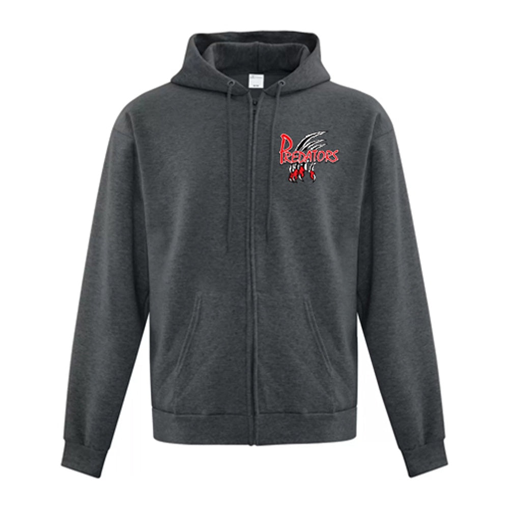 Lambton Shores Predators Adult Everyday Fleece Full Zip Hooded Sweatshirt