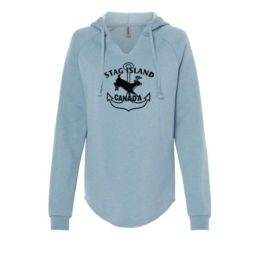 Stag Island Ladies' California Wave Wash Hooded Sweatshirt