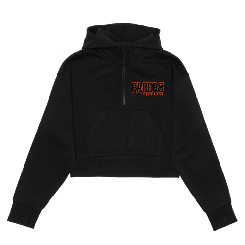 Sarnia Pacers Adult Cropped Drop Shoulder Scuba 1/2 Zip Hoodie