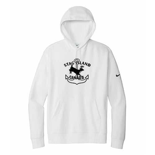 Stag Island Adult Nike Club Fleece Sleeve Swoosh Pullover Hoodie