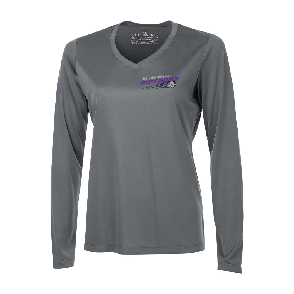 St Matthew Ladies' Pro Team Long Sleeve V-Neck T-Shirt