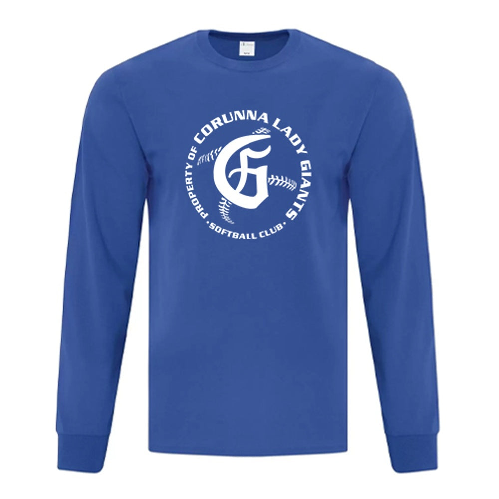 Corunna Lady Giants Adult Everyday Cotton Long Sleeve T-Shirt