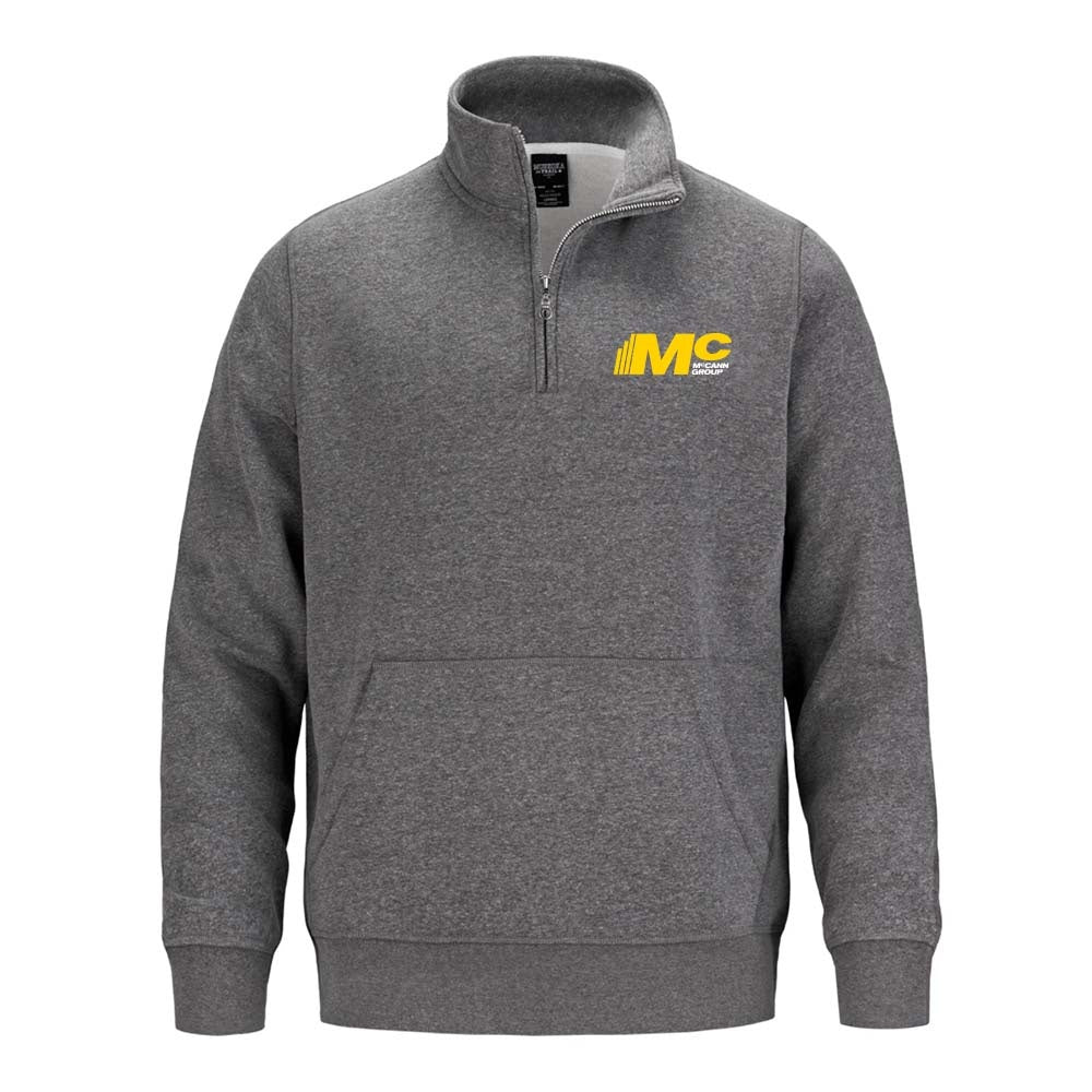 McCann Adult 1/4 Zip Sweatshirt with Pouch Pocket