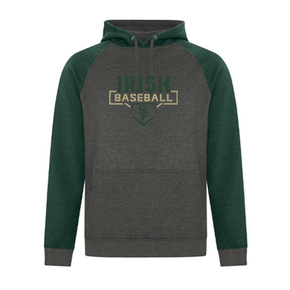 St. Pats Baseball Adult EsActive Vintage Two Tone Hoodie