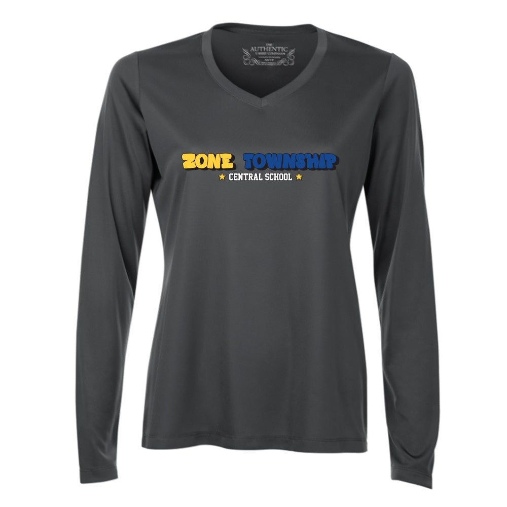 Zone Township Ladies' Pro Team Long Sleeve V-Neck T-Shirt