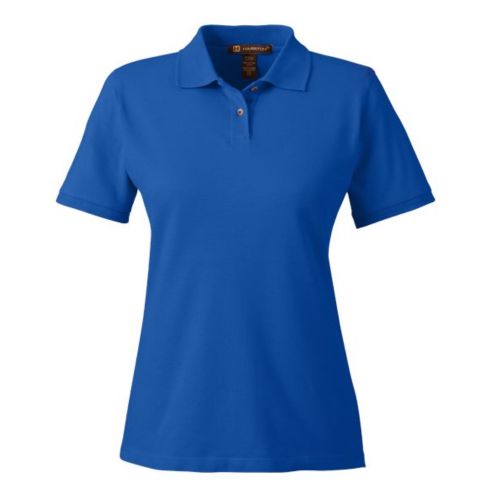 HARRITON LADIES RINGSPUN COTTON PIQUÉ SHORT-SLEEVE POLO