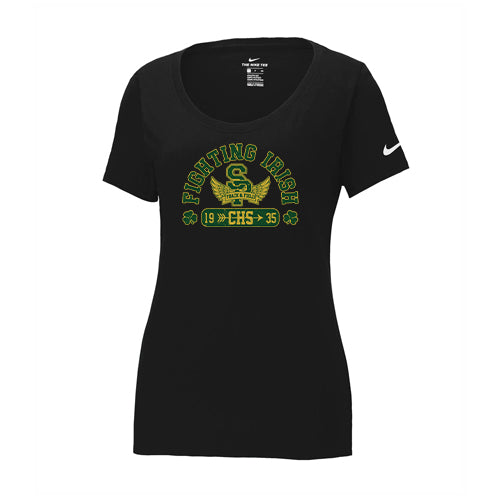 St Pats Track & Field Ladies' Nike Dri-FIT Cotton/Poly Scoop Neck Tee