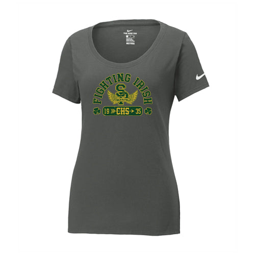 St Pats Track & Field Ladies' Nike Dri-FIT Cotton/Poly Scoop Neck Tee