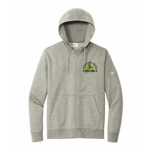 St Pats Track & Field Adult Nike Club Fleece Sleeve Swoosh Full Zip Hoodie