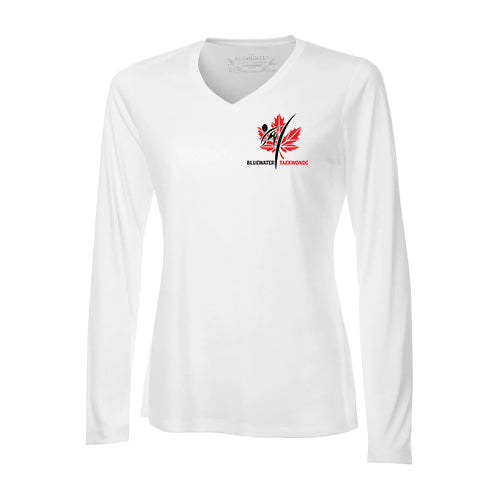 Petrolia Bluewater Tae Kwon Do Anniversary Ladies' Pro Team Long Sleeve V-Neck T-Shirt