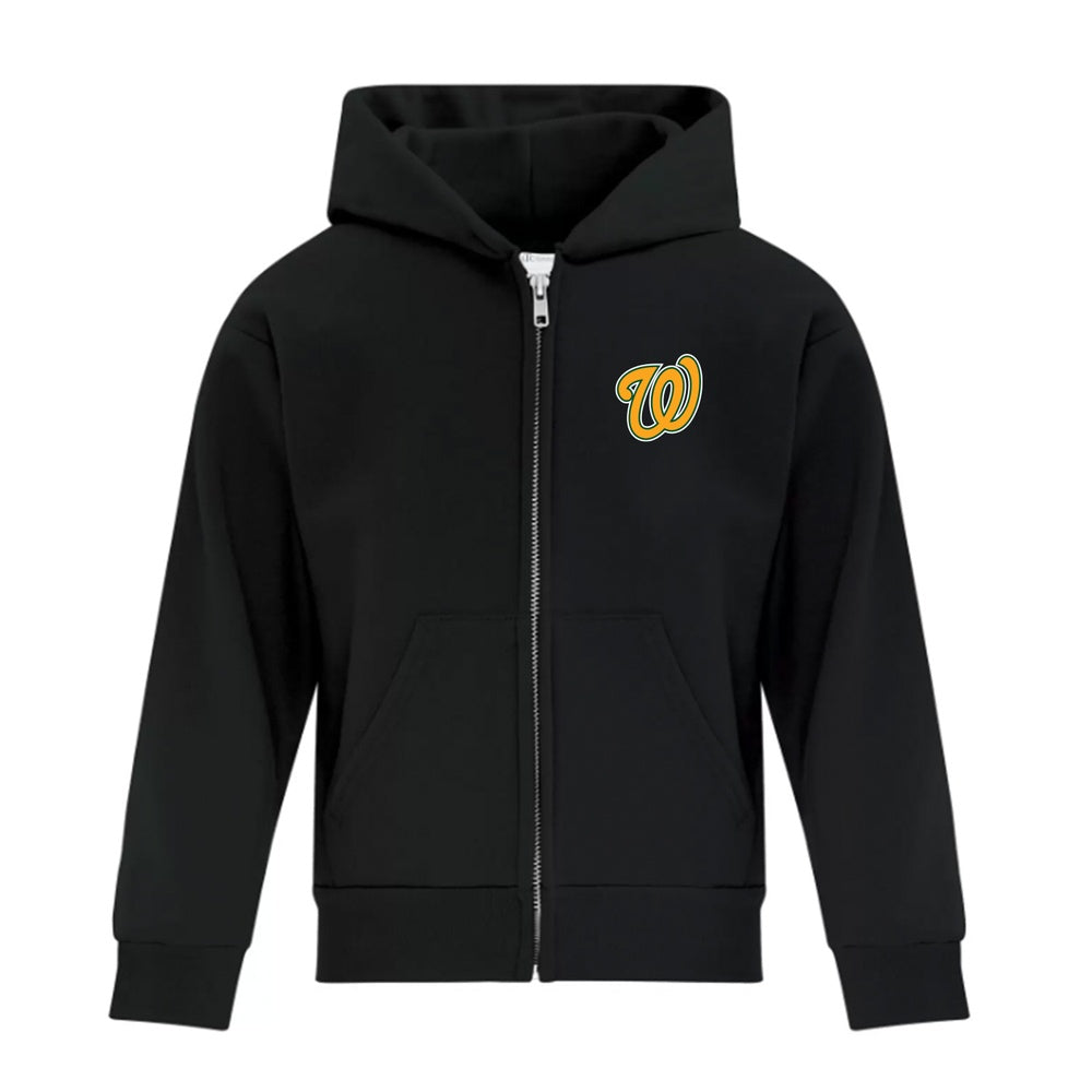 Wallaceburg Minor Baseball Youth Everyday Fleece Full Zip Hooded Sweatshirt