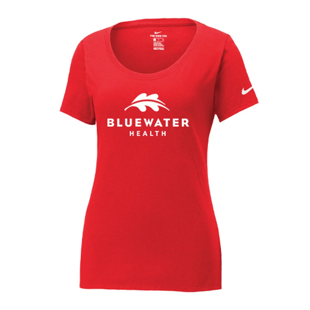 Bluewater Health Ladies' Nike Dri-Fit Cotton/Poly Scoop Neck Tee