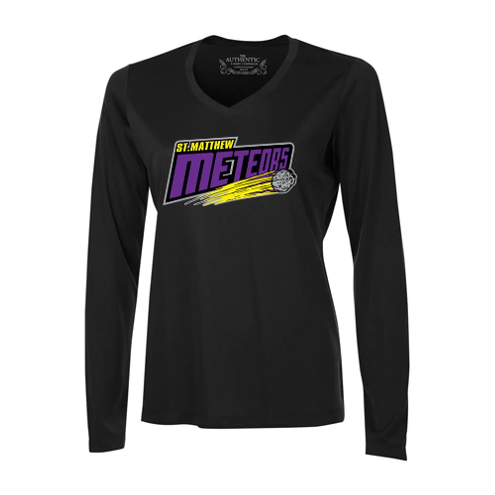 St Matthew Ladies' Pro Team Long Sleeve V-Neck T-Shirt