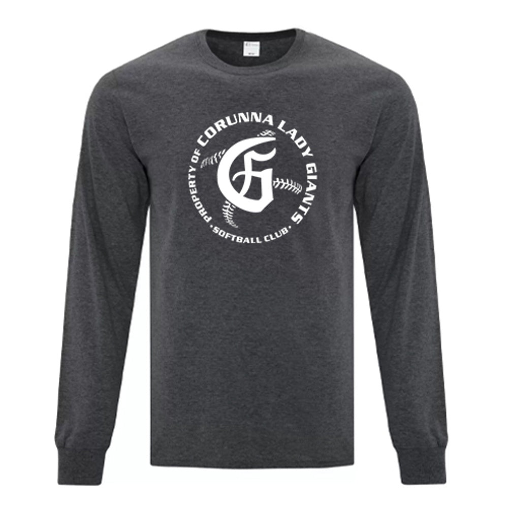 Corunna Lady Giants Adult Everyday Cotton Long Sleeve T-Shirt