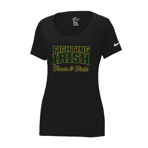 St Pats Track & Field Ladies' Nike Dri-FIT Cotton/Poly Scoop Neck Tee