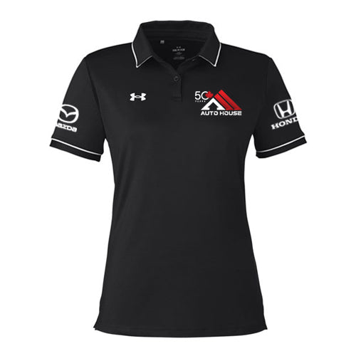 Auto House Honda/Mazda Ladies' Under Armour Tipped Teams Performance Polo