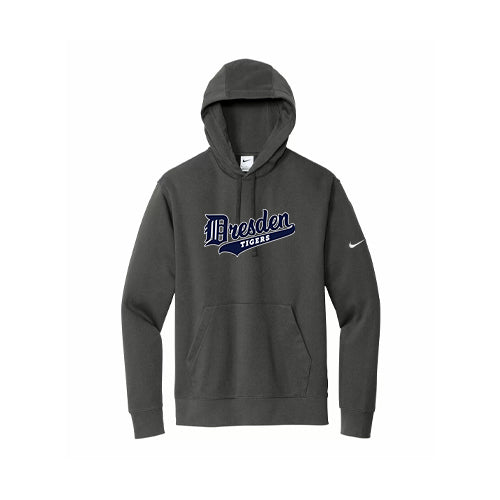 Dresden Minor Baseball Adult Nike Club Fleece Sleeve Swoosh Pullover Hoodie