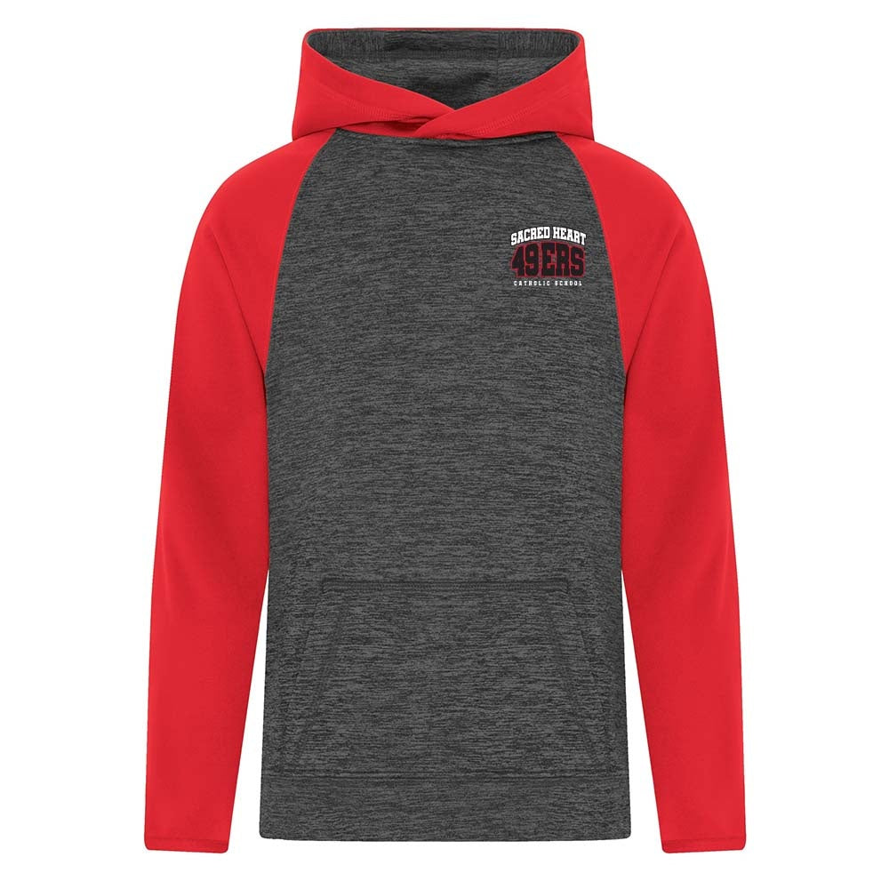 Sacred Heart Youth Dynamic Heather Fleece Two Tone Hoodie