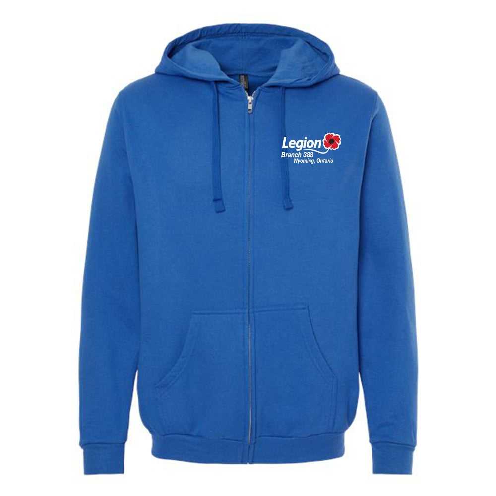 Wyoming Legion Branch 388 Adult Zipper Fleece Hoodie