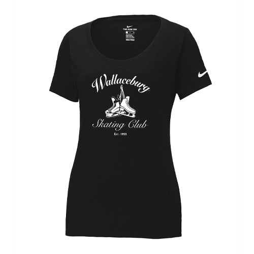 Wallaceburg Skating Club Ladies' Nike Dri-FIT Cotton/Poly Scoop Neck Tee