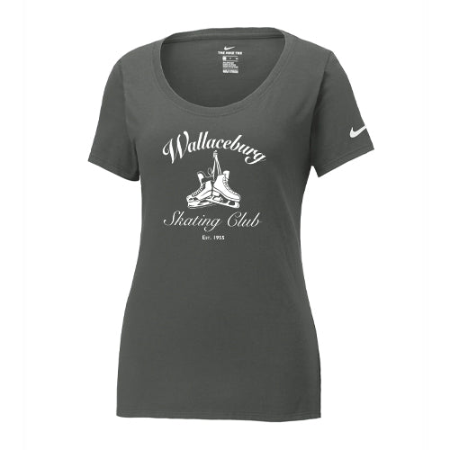 Wallaceburg Skating Club Ladies' Nike Dri-FIT Cotton/Poly Scoop Neck Tee