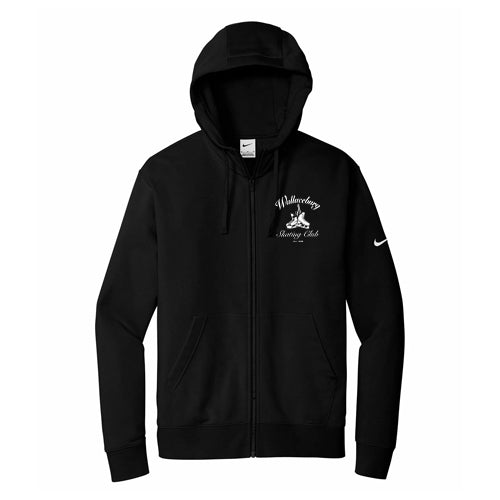 Wallaceburg Skating Club Adult Nike Club Fleece Sleeve Swoosh Full Zip Hoodie