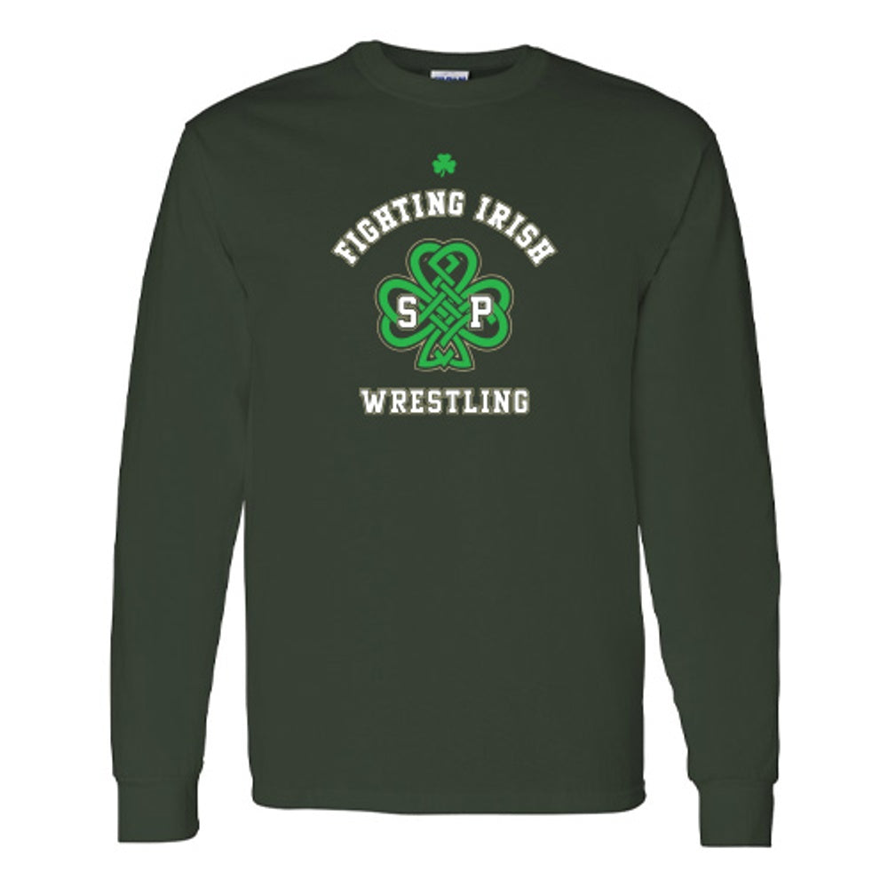St. Pats Wrestling Adult Heavy Cotton Long Sleeve T-Shirt