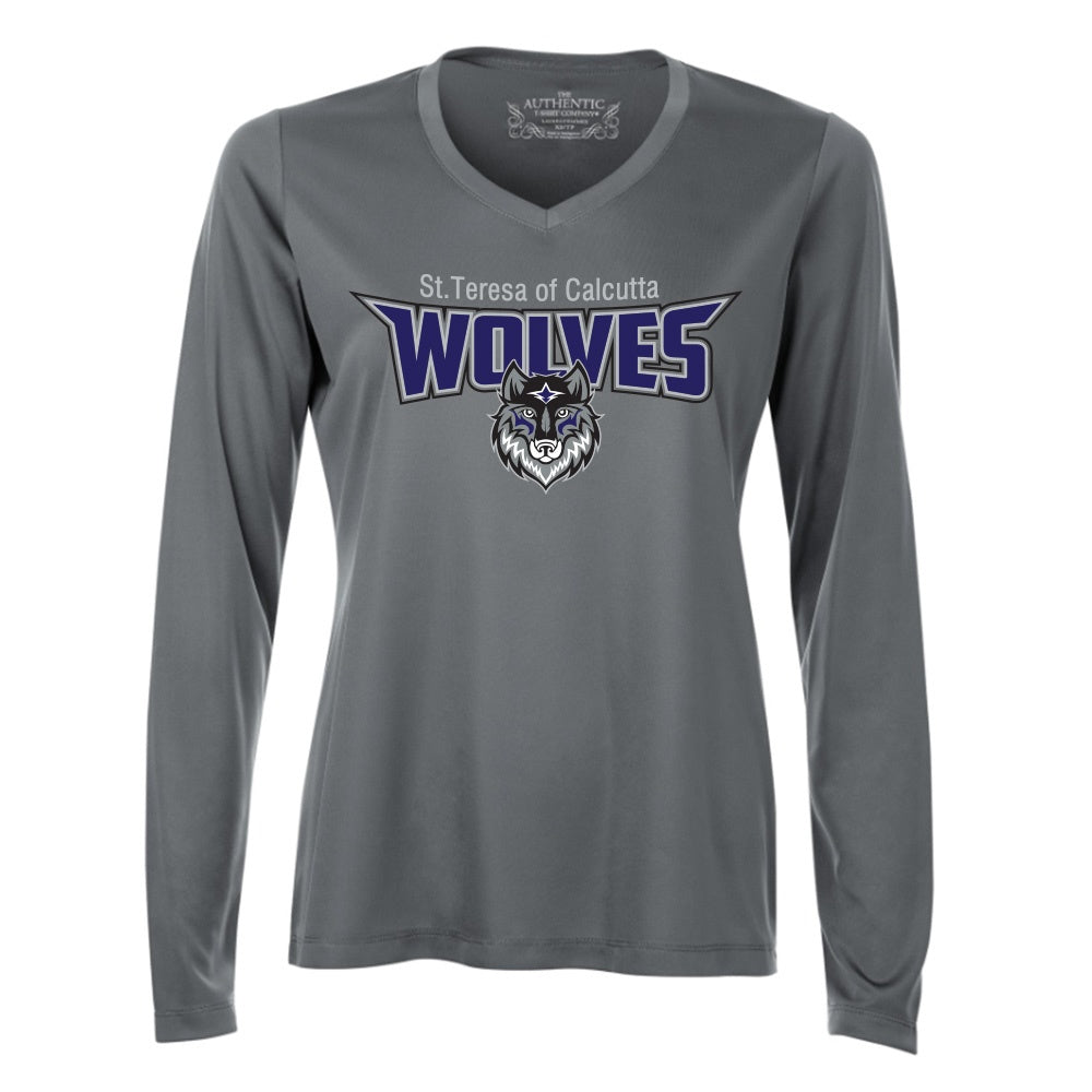 St. Teresa of Calcutta Ladies' Pro Team Long Sleeve V-Neck