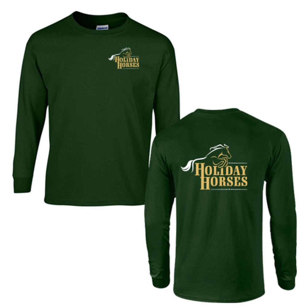 Holiday Horses - Adult Long Sleeve Cotton Shirt