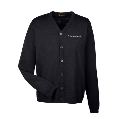 Focus Financial Adult Pilbloc™ V-Neck Button Cardigan Sweater