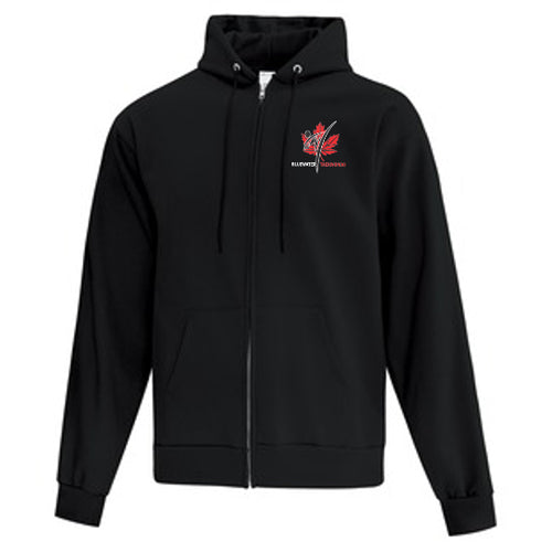 Petrolia Bluewater Tae Kwon Do Adult Fleece Full Zip Hooded Sweatshirt