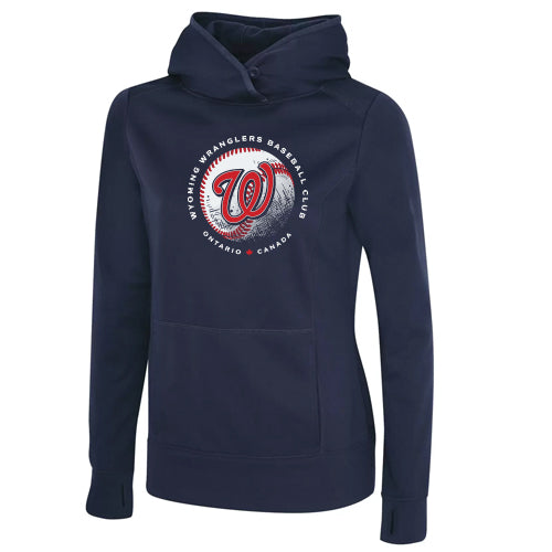 Wyoming Wranglers Ladies' Performance Polyester Hooded Sweatshirt