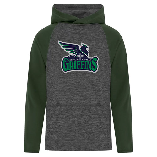 Gregory Hogan Youth Dynamic Heather Fleece Two Tone Hooded Sweatshirt