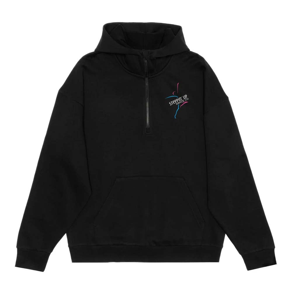 Steppin' Up Dance Adult Drop Shoulder 1/2 Zip Hoodie