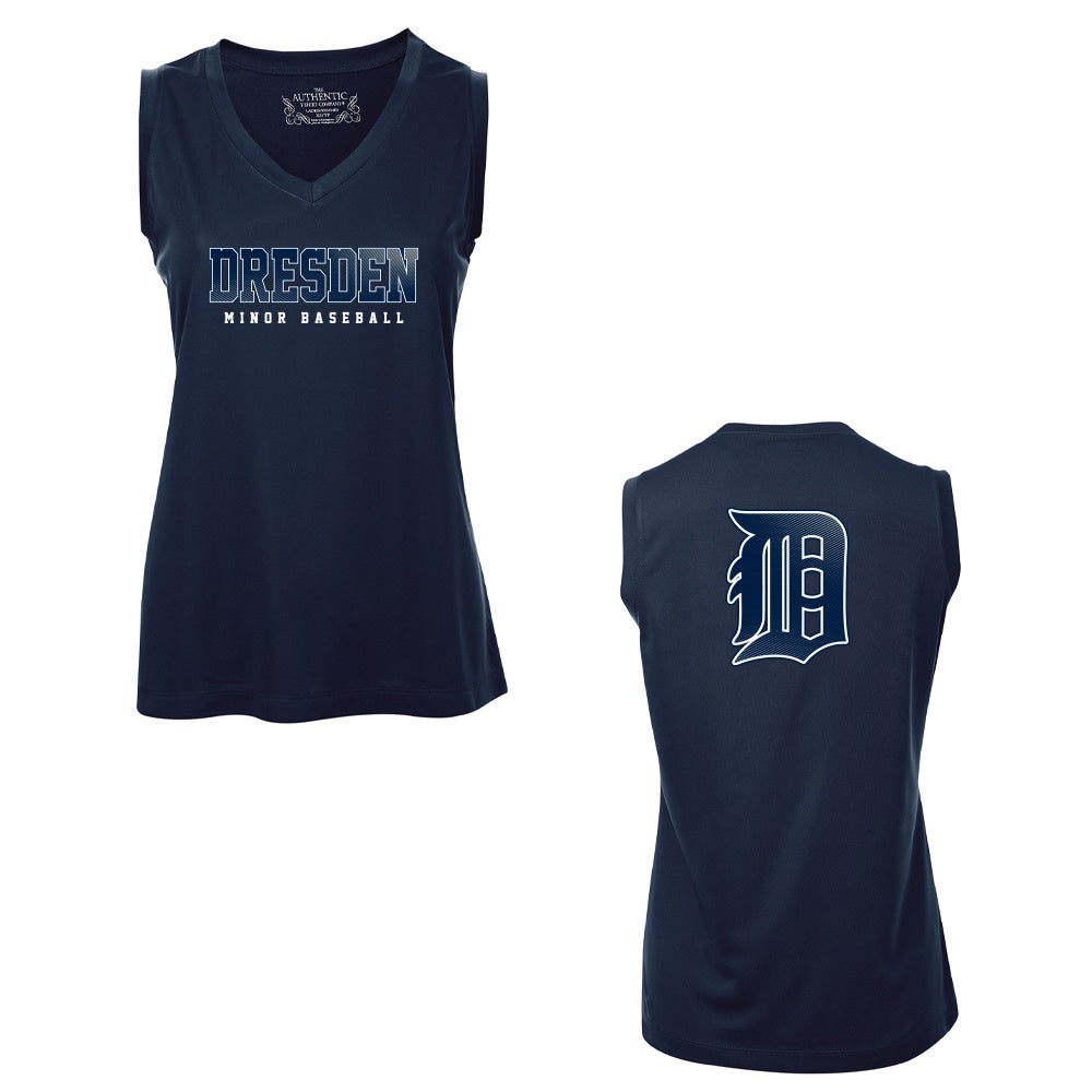 Dresden Minor Baseball Ladies' Pro Team Sleeveless V-Neck Tee
