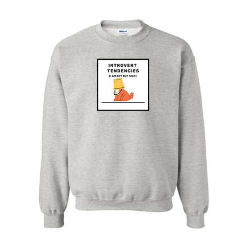 Introvert Tendencies Cotton Crewneck Sweatshirt
