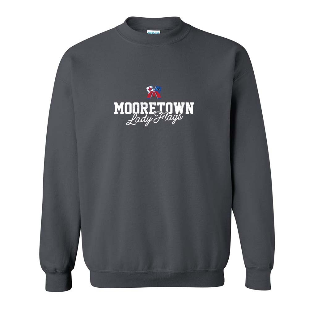 Mooretown Lady Flags Adult Heavy Blend Crewneck Sweatshirt