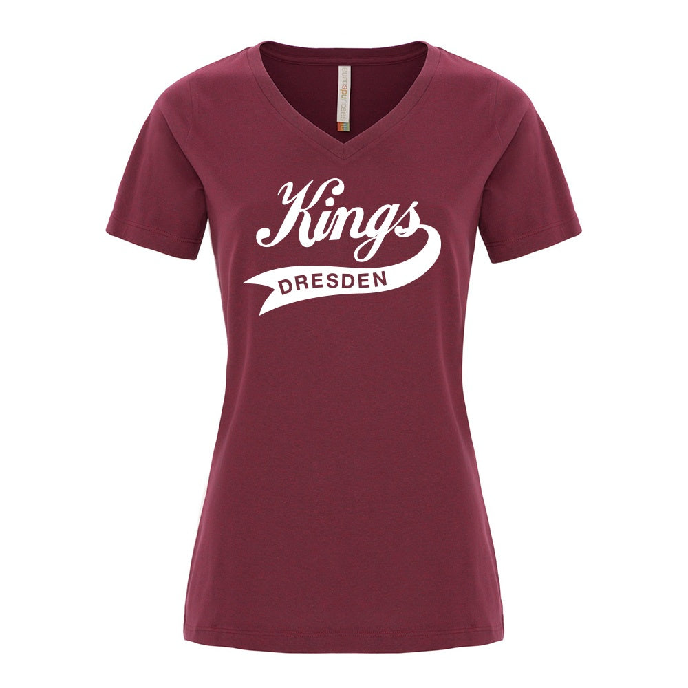 Dresden Jr Kings Ladies' Eurospun Ring Spun V-Neck T-Shirt