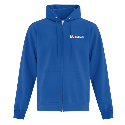 Local 663 Adult Fleece Full Zip Hooded Sweatshirt