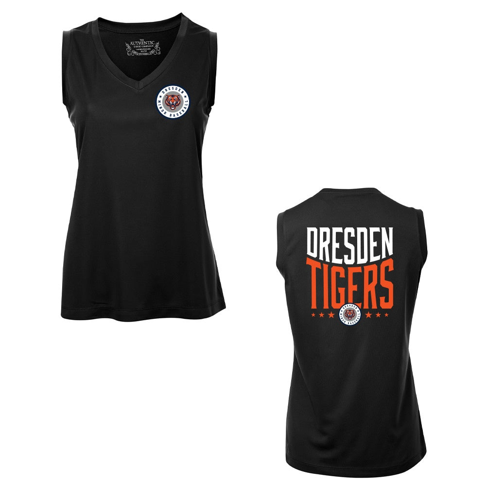 Dresden Minor Baseball Ladies' Pro Team Sleeveless V-Neck Tee