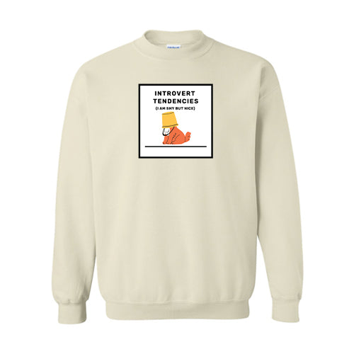 Introvert Tendencies Cotton Crewneck Sweatshirt