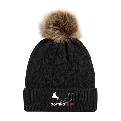 Watford Skating Club Faux Fur Pom Pom Cuff Toque
