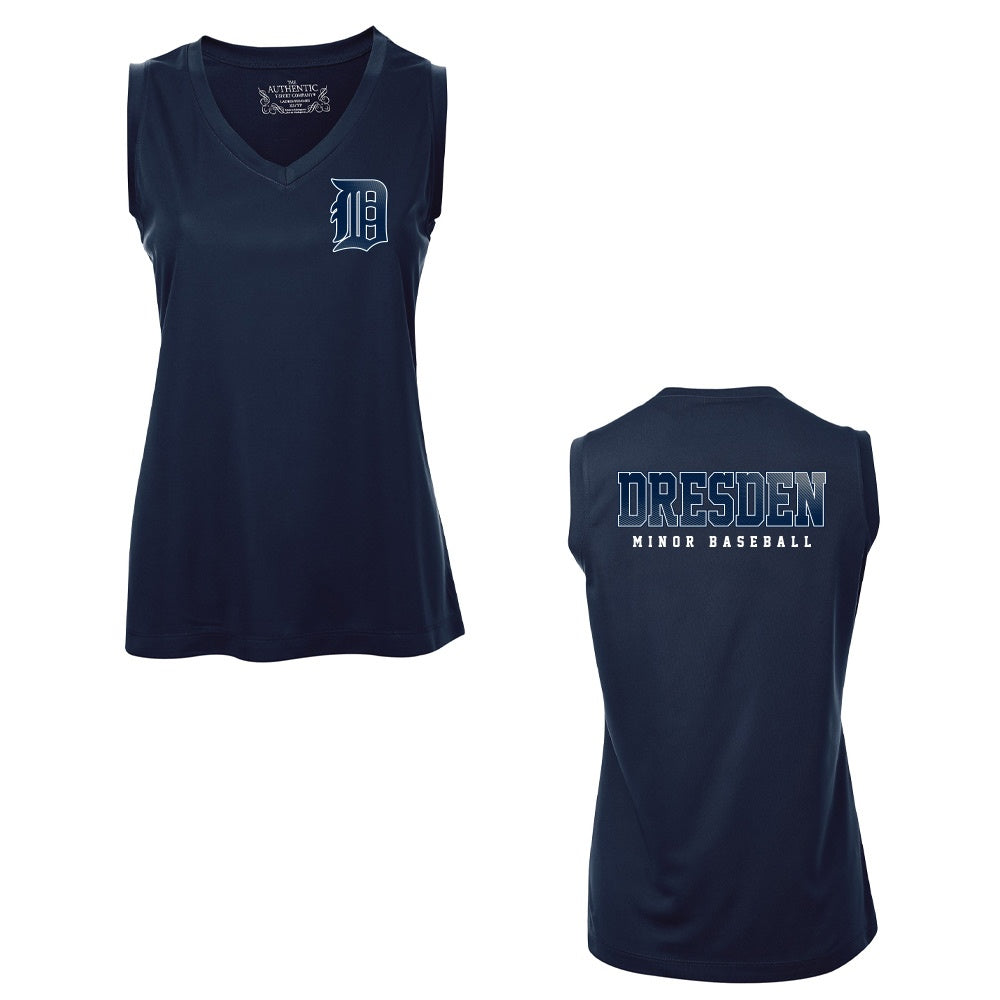 Dresden Minor Baseball Ladies' Pro Team Sleeveless V-Neck Tee