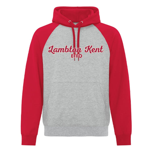 Lambton Kent ETFO Adult Twill Fleece Two Tone Hoodie