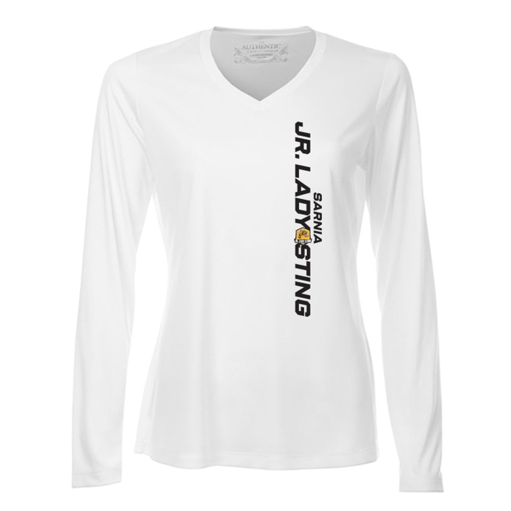 Jr Lady Sting Ladies' Pro Team Long Sleeve V-Neck T-Shirt