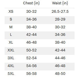 Men's Sizing Chart