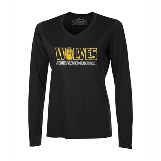 Aberarder Ladies' Pro Team Long Sleeve V-Neck T-Shirt