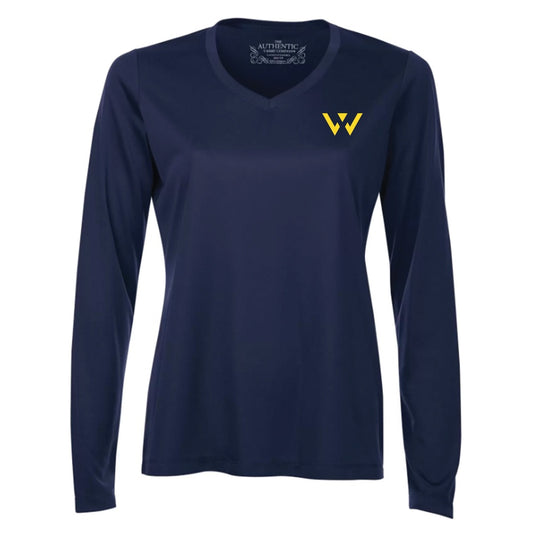 Wolvering Ladies' Pro Team Long Sleeve V-Neck Ladies T-Shirt