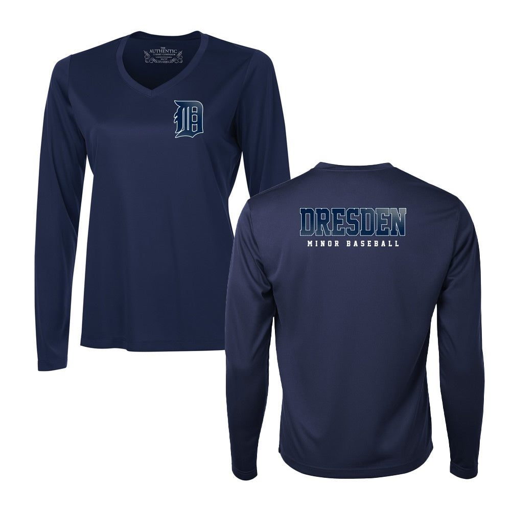 Dresden Minor Baseball Ladies' Pro Team Long Sleeve V-Neck