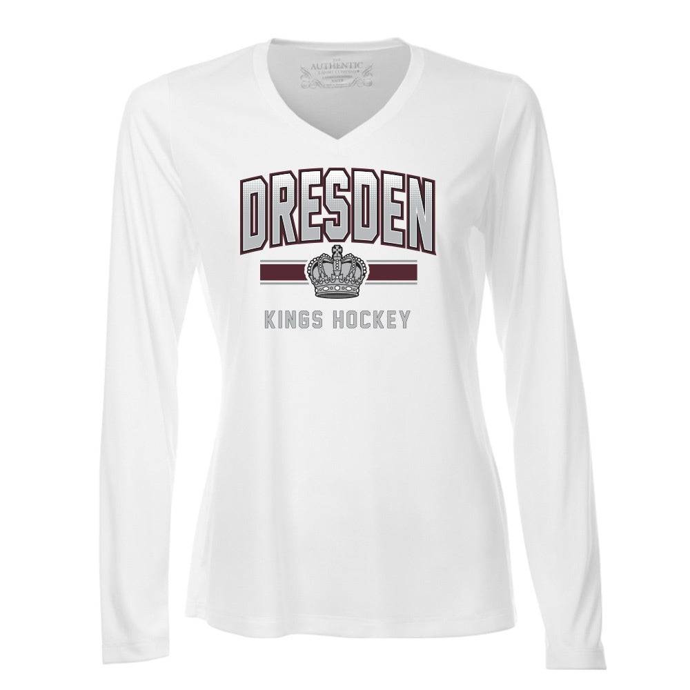 Dresden Jr Kings Ladies' Pro Team Long Sleeve V-Neck
